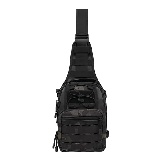 WOLF TACTICAL Compact EDC Sling Bag - Concealed Carry Shoulder Bag for Range, Travel, Hiking, Outdoor Sports (Multicam Black)