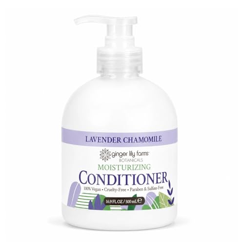 Image of Ginger Lily Farms Botanicals Conditioner, 16.9oz, Lavender Chamomile | 100% Vegan & Cruelty-Free | Moisturizing Conditioner for All Hair Types