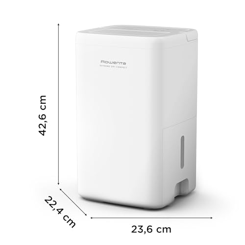 Rowenta Extreme Dry Compact, Déshumidificateur, Performant (14L/jour), Séchage rapide du linge, Suivi facile de l'humidité, DH5250F0, Blanc
