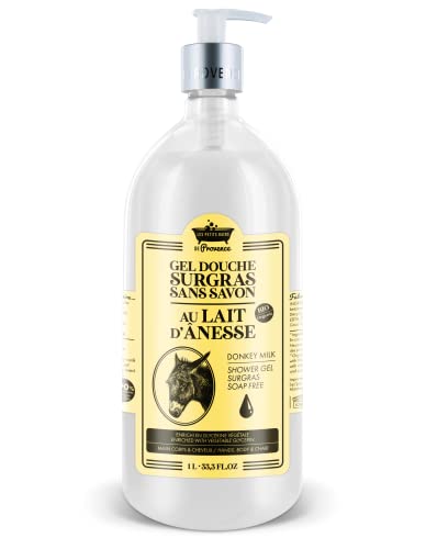 Gel de ducha sin jabón con leche de burra, 1 l