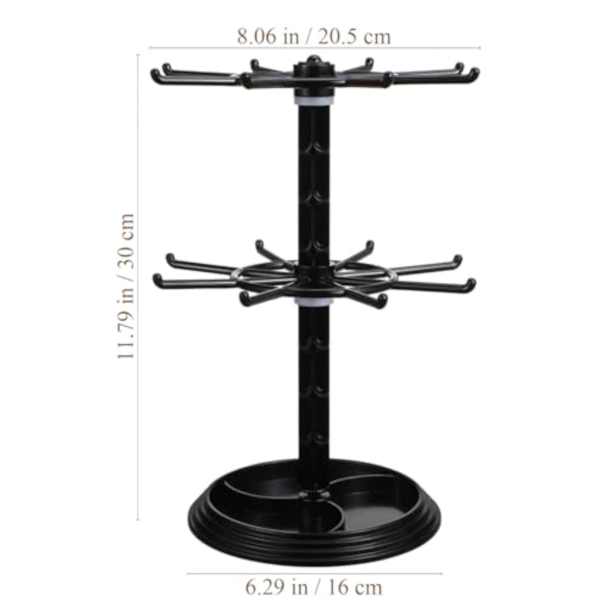 Rotating 2 Tier Jewellery Organizer Tree for Necklaces and Bracelets