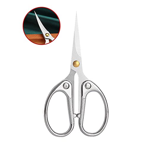 Aemoe 4.5 Inch Cute Embroidery Scissors With Curved Tip For Sewing, Small Stainless Steel Sharp Scissors Craft Shear For Diy Craft Art Work Sewing Handicrafts Needlework Tool And Daily Use Sliver #TOP2