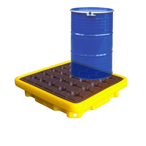 XLIHAWY Spill Containment Platform with Grating, Stackable Modular Platform, Outlet Modular Spill Tray for Garage Laboratory(68x68x15cm/1pcs)