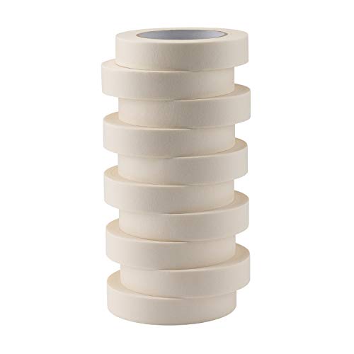 image for Lichamp Masking Tape 1 inch, 10 Pack General Purpose Masking Tape Bulk