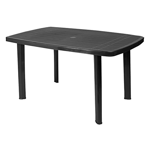 URBNLIVING Large Rectangle Collapsible Garden Table Plastic Patio Deck Furniture Outdoor