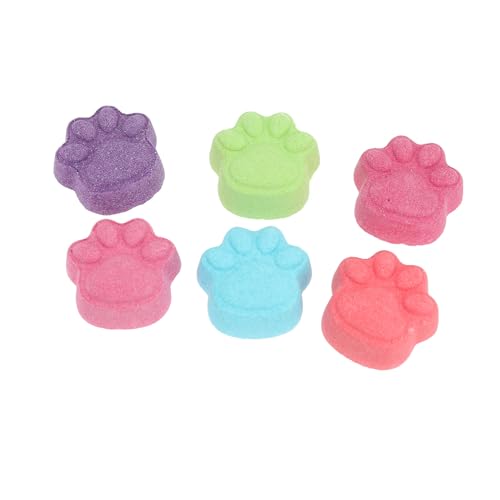 Depesche 13242 TOPModel - Badebomben Beauty and Me, in Tatzen-Form, 6 bunte Badebomben mit Duft in der Tüte