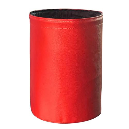 Acouto Poubelle de Voiture Pliable, Sac de Rangement Portable en Cuir PU avec Sangle élastique pour Voiture Camion SUV RV Bateau, Poubelle Multifonctionnelle...