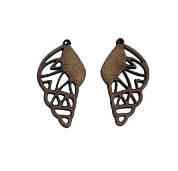 Pendientes Caracola Alargada DM 3,5x1,5cm.
