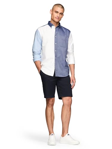Image of Tommy Hilfiger Men's Long Sleeve Oxford Shirts in Regular Fit, Men's Button Down Shirts, Also Available in Big and Tall