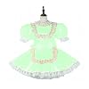 YYCHER Meid Pvc Afsluitbare Cosplay Jurk Uniform Kostuum Op maat gemaakte Sexy Leuke Meid Dress Cosplay Anime Uniform Temptation Sissy Suit 7XL (Kleur: Lichtgroen, Maat: 4X-Large)