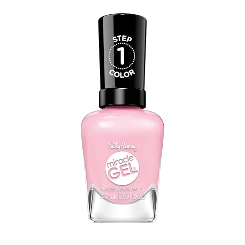 Sally Hansen | SH Miracle Gel | Esmalte de Uñas| Tono Blush Crush 344|Manicura en Gel Sin Lámpara UV|Color Duradero, Brillante y Acabado Profesional|15 ml