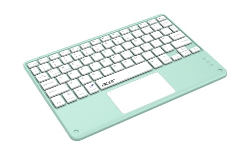 Image of Acer Nano Pad Touch Wireless Keyboard with Built-in Touchpad | Bluetooth Multi-Device Support | 280mAh Rechargeable Battery | Ultra-Slim Portable Design for Windows, Android, iOS & Mac | Green