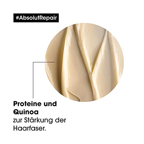 L'Oréal Professionnel Repairing Hair Mask for Damaged and Dry Hair, with Quinoa, Series Expert, Absolut Repair Mask, 250 ml - Image 6