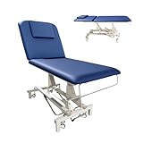 Mobiclinic®, Camilla Hidráulica Dos Cuerpos, Ajustable en Altura, Hasta 180 Kg, Respaldo Reclinable, 194 x 70 x 83 cm, Ruedas Escamoteables, Agujero Facial, Portarrollos, Profesional, Masaje, Estética