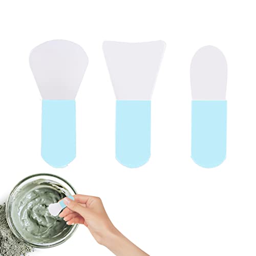 Espátula cosmética - Tiny Silicone Face Masque Broches,mascarilla para barro, arcilla, máscara mixta de carbón y loción corporal Ximan