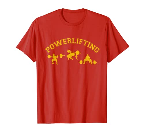 Camiseta clásica de competición Powerlifting de estilo universitario Camiseta