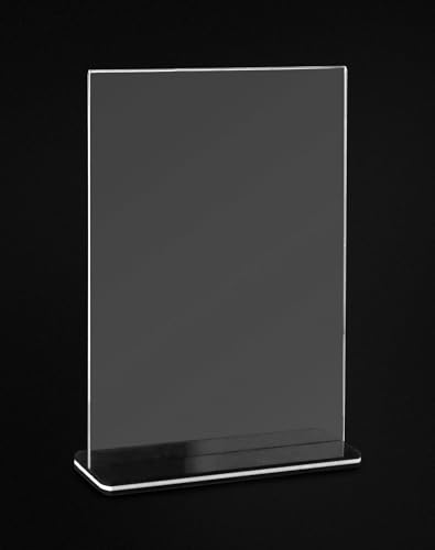 QWORK® 6 Pack A5 Acrylic Sign Holder with Base, Double Sided Acrylic Display Stand Poster Menu Holder for Office Hotel Restaurant Exhibition Wedding - Image 7