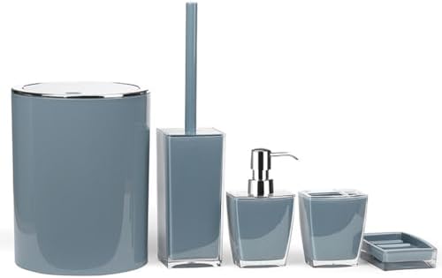 HBJWOV Bathroom Toiletries Body Wash Dispenser Toilet Brush Bathroom Kit Bathroom Set(D) image 4