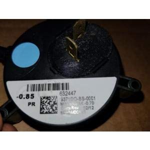 9371DO-BS-0001 - Nordyne OEM Furnace Draft Air Pressue Switch 2 Stage 0.85"