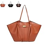 STYLE ÉLÉGANT ET INTEMPOREL - Avec son design épuré et ses lignes classiques, ce grand sac à main pour les cours est un modèle intemporel qui s'accorde avec toutes vos tenues, que ce soit pour le bureau ou une sortie weekend, ajoutant une touche de sophistication à votre look.