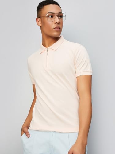 Image of Max Men Solid Slim Fit Polo T-Shirt