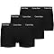 Calvin Klein 3p Low Rise Trunk' Caleçon, Noir (Black W. Black WB Xwb), XL (Lot de 3) Homme