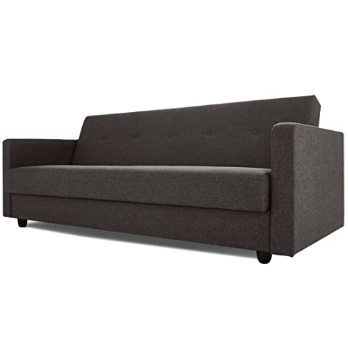 Image of Urban Basics Anamos 3 Seater Fabric Sofa (Dark Grey)