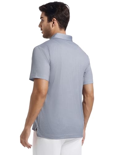 Esabel.C Mens Golf Shirts Print Moisture Wicking Short Sleeve Performance Dry Fit Stretch Active Polo Shirts for Men3