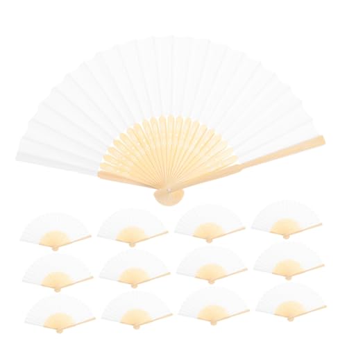 Éventails en papier blanc pliables Alipis pour DIY et décoration de mariage | Lot de 15