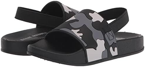 Steve Madden Boy's Bizz Slipper, Black Camo, 3 Little Kid | Image 6