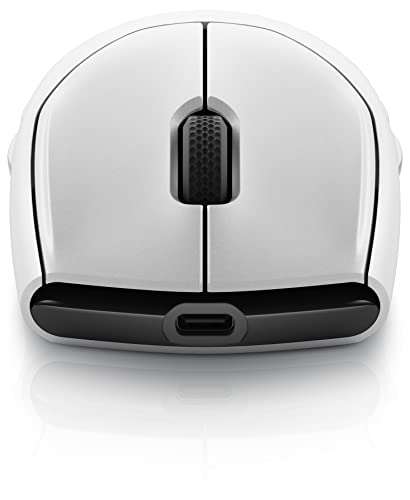Best Notebooks Aw720M Tri-Mode Wireless Gaming Mouse 2.4Ghz Wireless, Bluetooth 5.1 Dpi, 8-Fully Programmable Buttons, Magnetic Snap Charging Adapter Usb-A To Usb-C Cable (Lunar Light) #TOP2