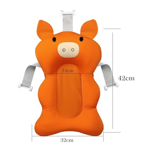 Image of Baby Bath Seat Support Net Soft Infant Bathing Seat Support Mat Suspension Shower Pad Adjustable Non-Slip Newborn Bathtub Sling Mat Baby Sink Bather Tub Shower Net Bathtub Sit Up Mesh 0-8 Month