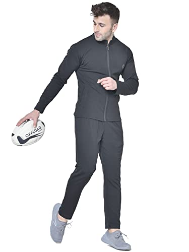 Image of CHKOKKO Men Polyester Winter Sports Gym Track Zipper Stylish Standard Length Jacket