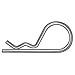Cotter Pin, Hairpin, 11/64"Dx3-1/4" L, PK5