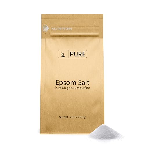 Image of Pure Original Ingredients Epsom Salt Pure Magnesium Sulfate, Food Grade, Soaking Solution (5 Pound)