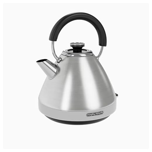 Morphy Richards Venture Pyramid Kettle - Brushed Stainless Steel - 1.5L - Rapid Boil - Metal - 100130
