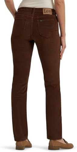 Lee Womens Legendary Mid Rise Straight Leg Jean, Bistre Cord, 2 - 2