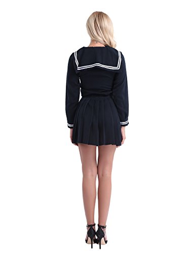 Fantasia de cosplay de marinheiro japonês CHICTRY vestido uniforme feminino sexy de uniforme escolar