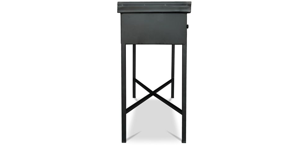 Industrial Style Console Vintage Industriale 3 Cassetti - Acciaio Nero