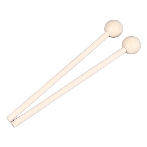 2 piezas de baquetas para tambor Ethereal de madera maciza, cabeza redonda, largas (62 x 2 cm)