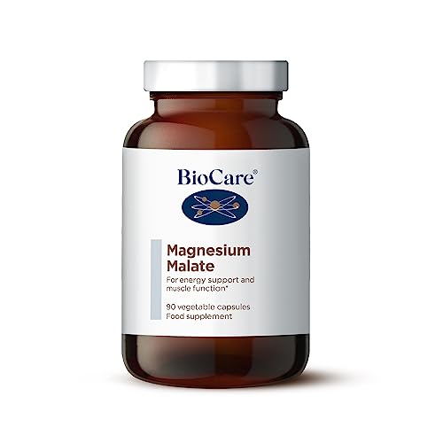 BioCare Magnesium Malate | Provides A Complex of Malic Acid and Magnesium for Energy Support and Muscle Function | Suitable for Vegetarians and Vegans - 90 Capsules