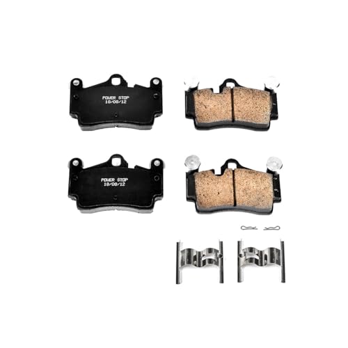 Image of PowerStop Rear Brake Pads for Audi Q7 2007-15 |Porsche Cayenne 2003-06 |Cayenne 2008-10 |Volkswagen Touareg 2004-10 - Z17 Ceramic Brake Pads with Installation Hardware, 17-978