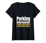 Womens Parking Enforcement Officer Sign Police Uniform V-Neck T-Shirt