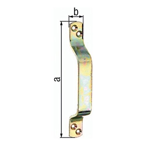 Preisvergleich Produktbild Torgriff 170x20mm Stahl roh galv. gelb verz. GAH