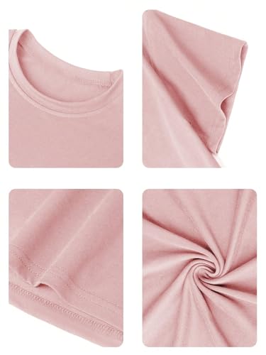 Girls Letter Print Floral Graphic Short Sleeve T Shirts Kids Cute Summer Wear4