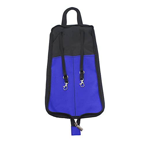 Stick Bag For Drumsticks And Mallets, Drumstick Protection Bag Drumstick Bag, Drum Accessories, with 2 Compartment,Storage For Sticks Mallets Brushes And More (Blue)