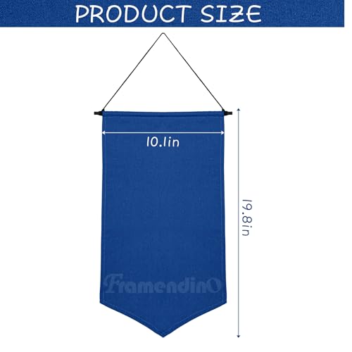 Framendino, Banner de exibição de broche de lona esmaltado azul para pendurar na parede, coleção de