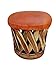 Equipal Bar Stool for Home Kitchen, Bar, Restaurant, Hotel Forniture Traditional Mexican Chair Orange Color Handmade, Artisan in Mexico Equipales San José