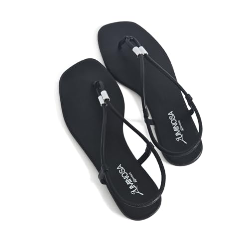 LUMINOSA Women’s Adjustable Silver Accent Thong Sandals4