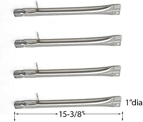 Replacement Stainless Steel Burner GR2001501-RH, 810-2512-F, 810-2512-S, 810-3660-0, GR2061307-BN-00 (4PK) Gas Models